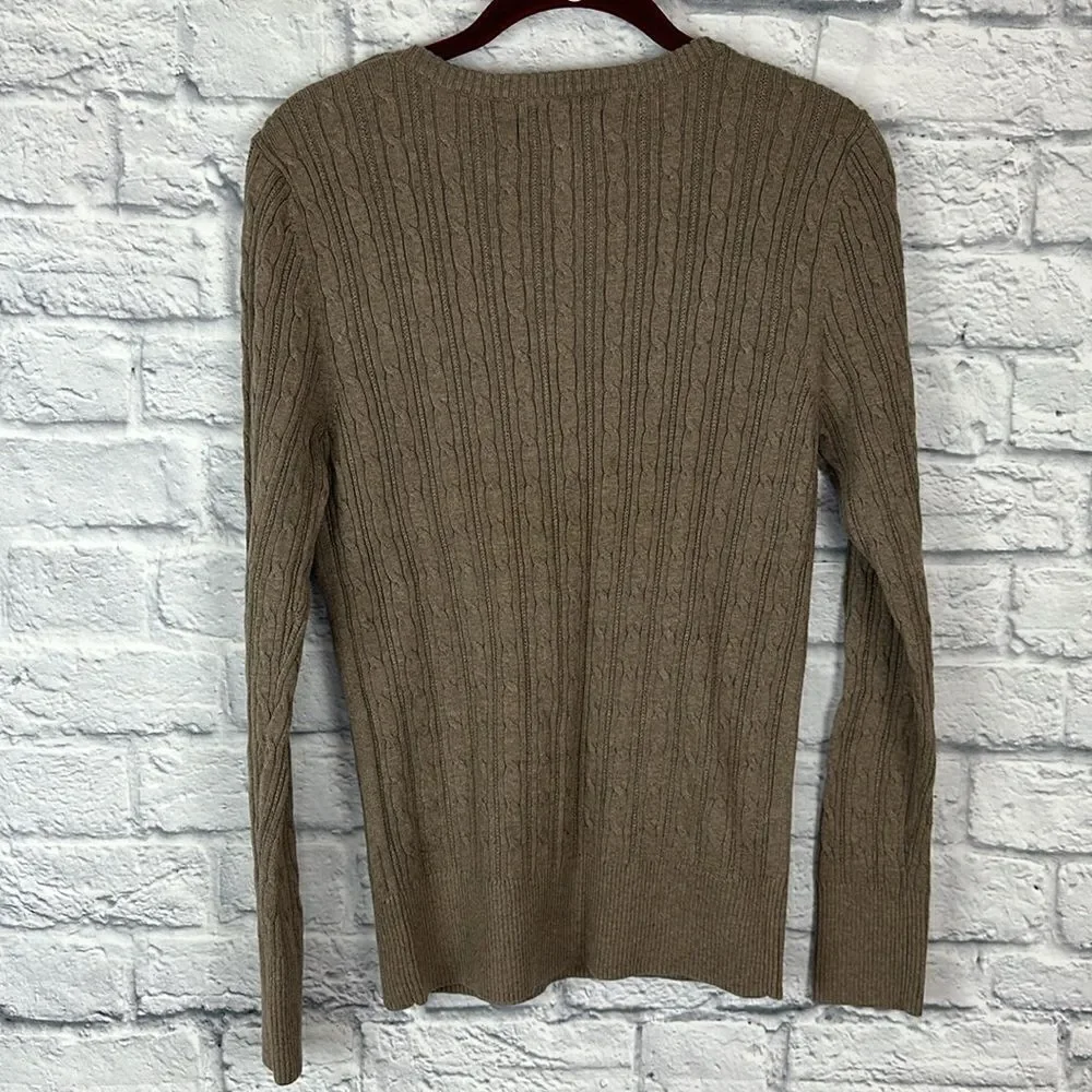 Sonoma Tan Knit Sweater Size Medium